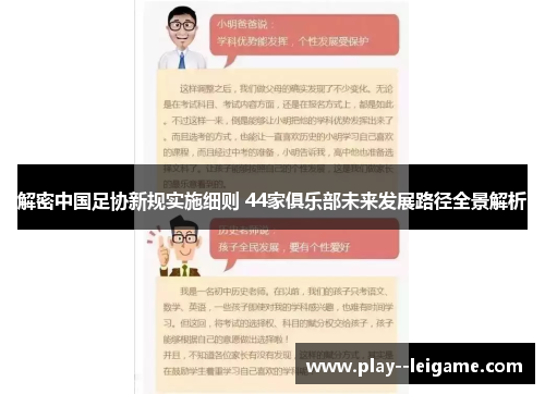 解密中国足协新规实施细则 44家俱乐部未来发展路径全景解析 解密中国足协新规实施细则 44家俱乐部未来发展路径全景解析